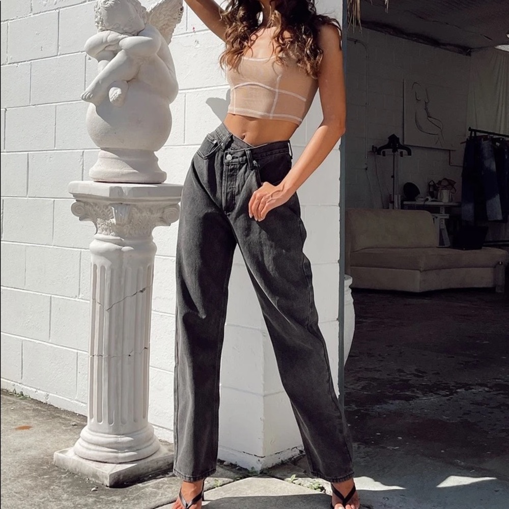 Princess Polly Holly Asymmetric Jeans